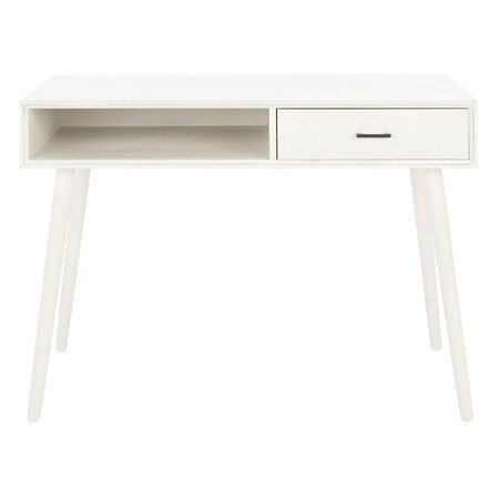 Safavieh Remy 1 Drawer Writing Desk, Distressed White DSK5700A